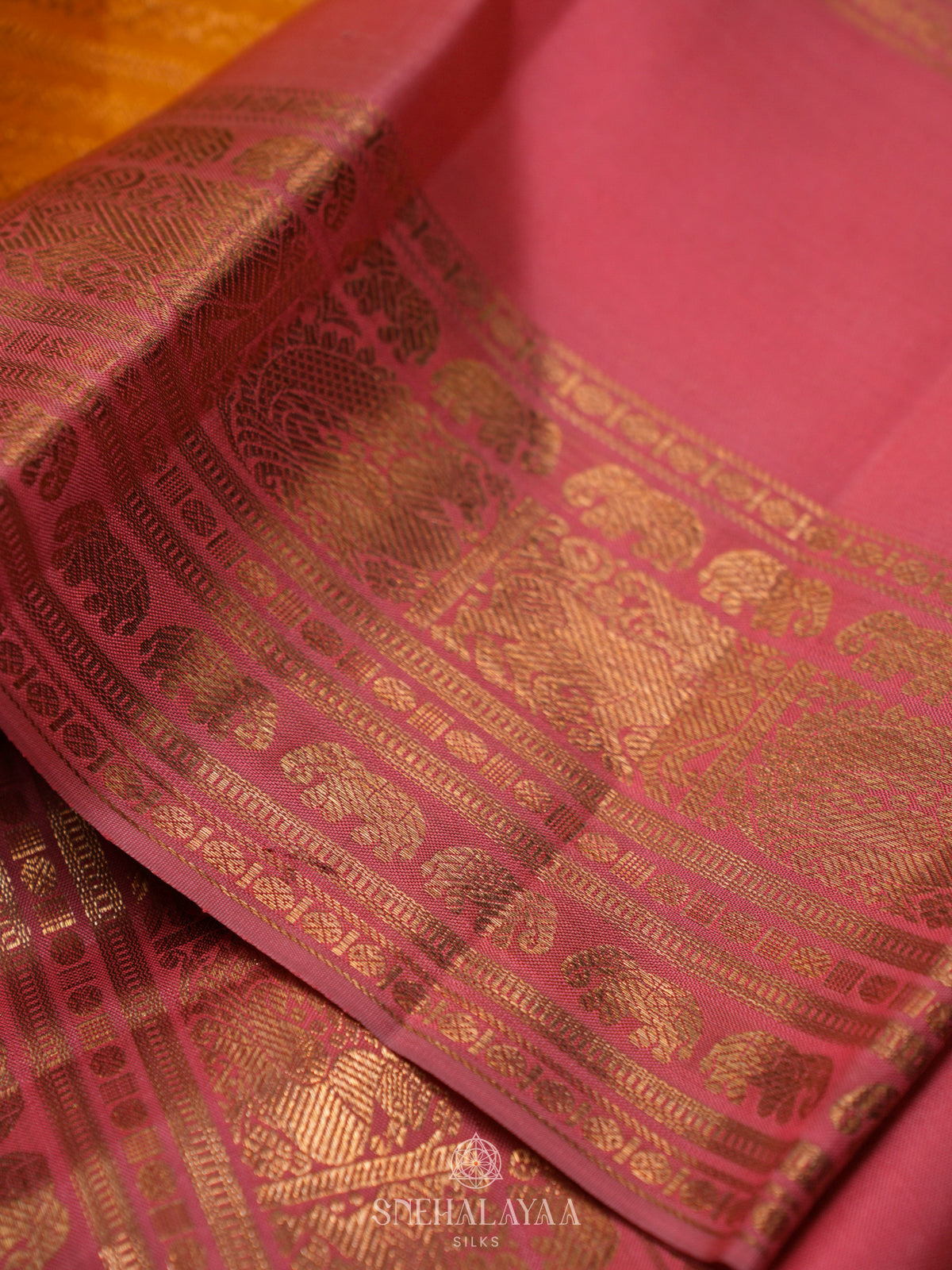 Yellow Kanjivaram Silk Saree