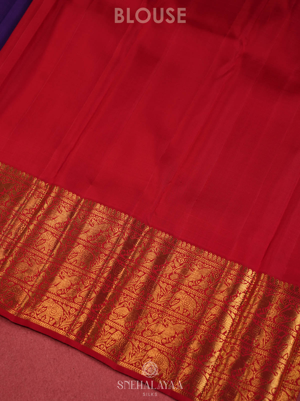 Navy Blue Kanjivaram Silk Saree