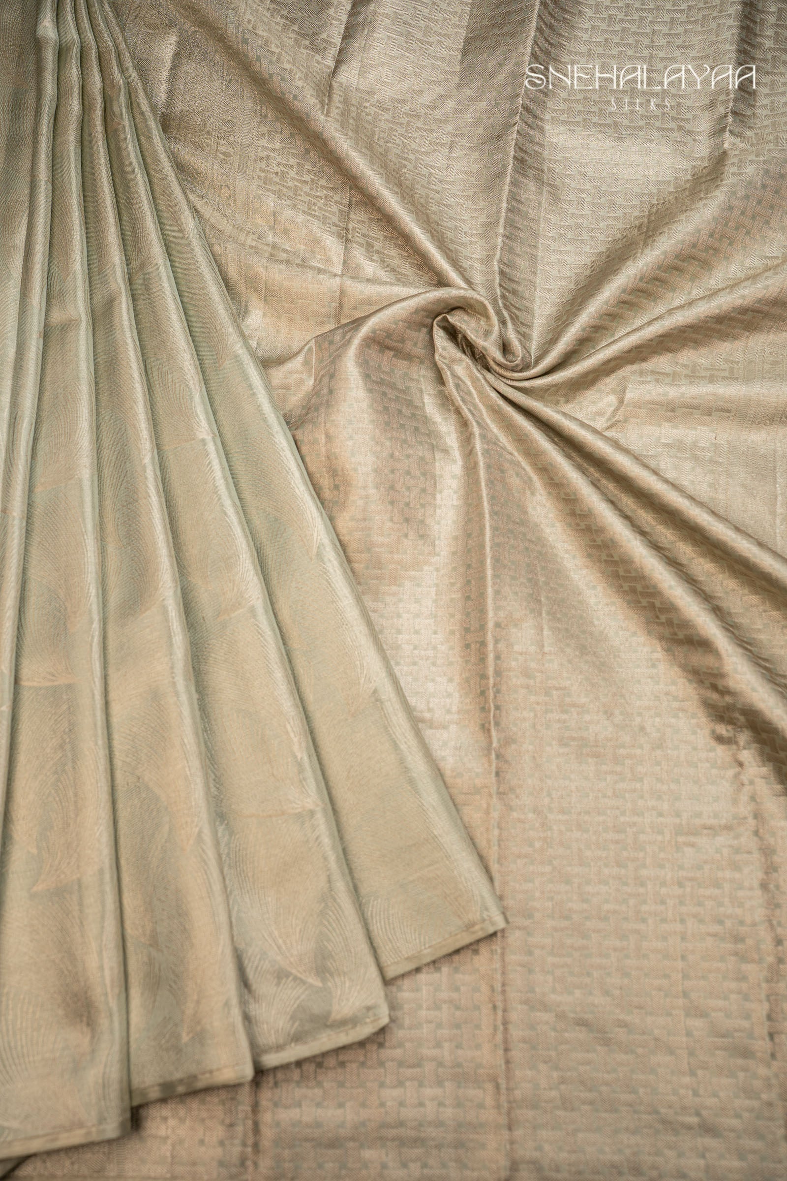 Pistachio Green Kancheevaram Silk Saree