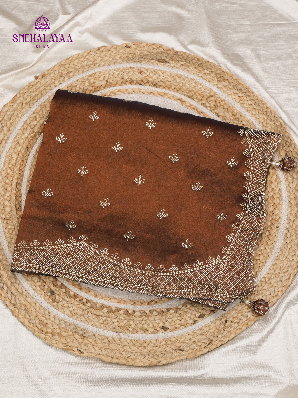 Brown Designer Saree