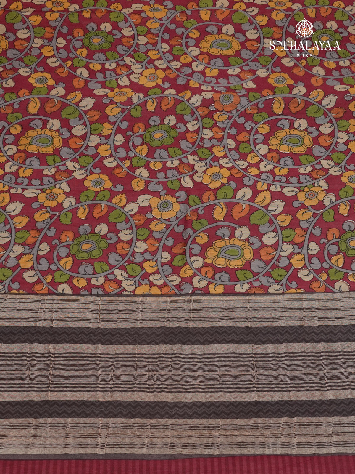 Maroon Chanderi Saree