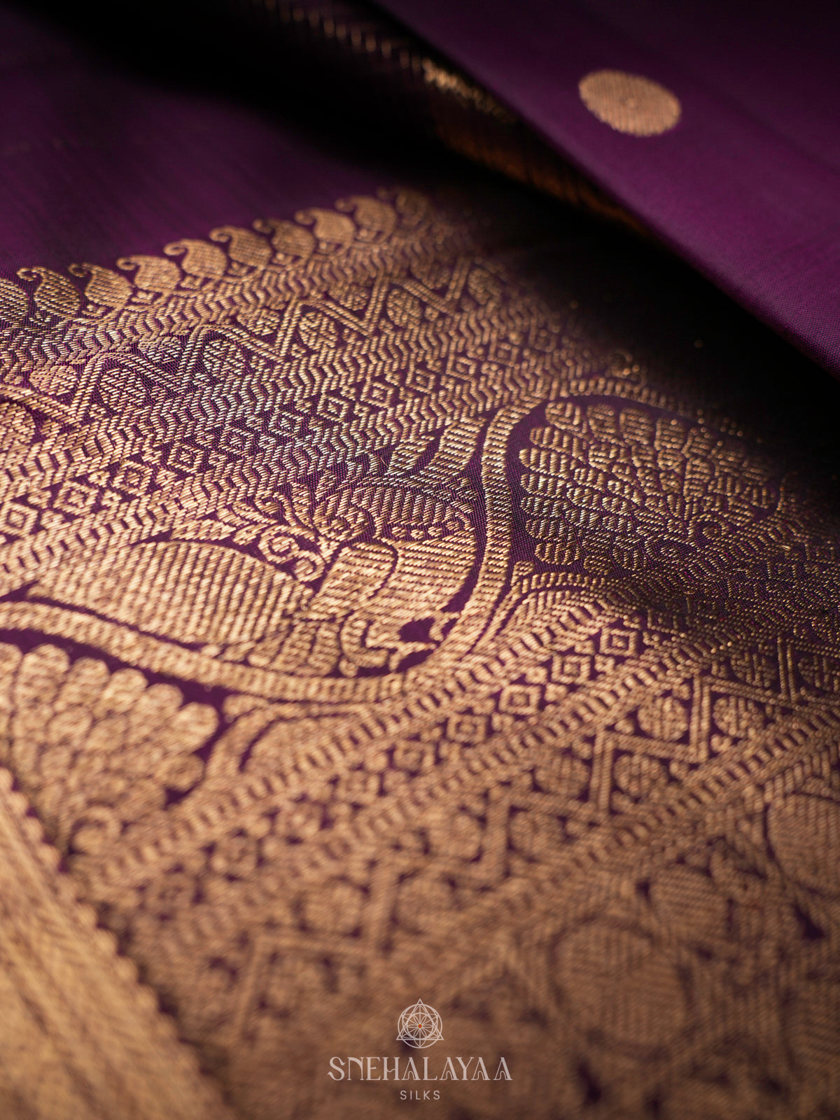 Violet Kanjivaram Silk Saree
