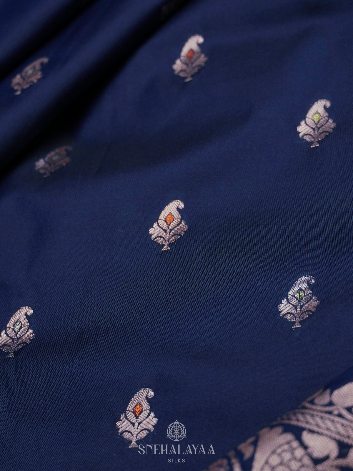 Navy Blue Banaras Saree