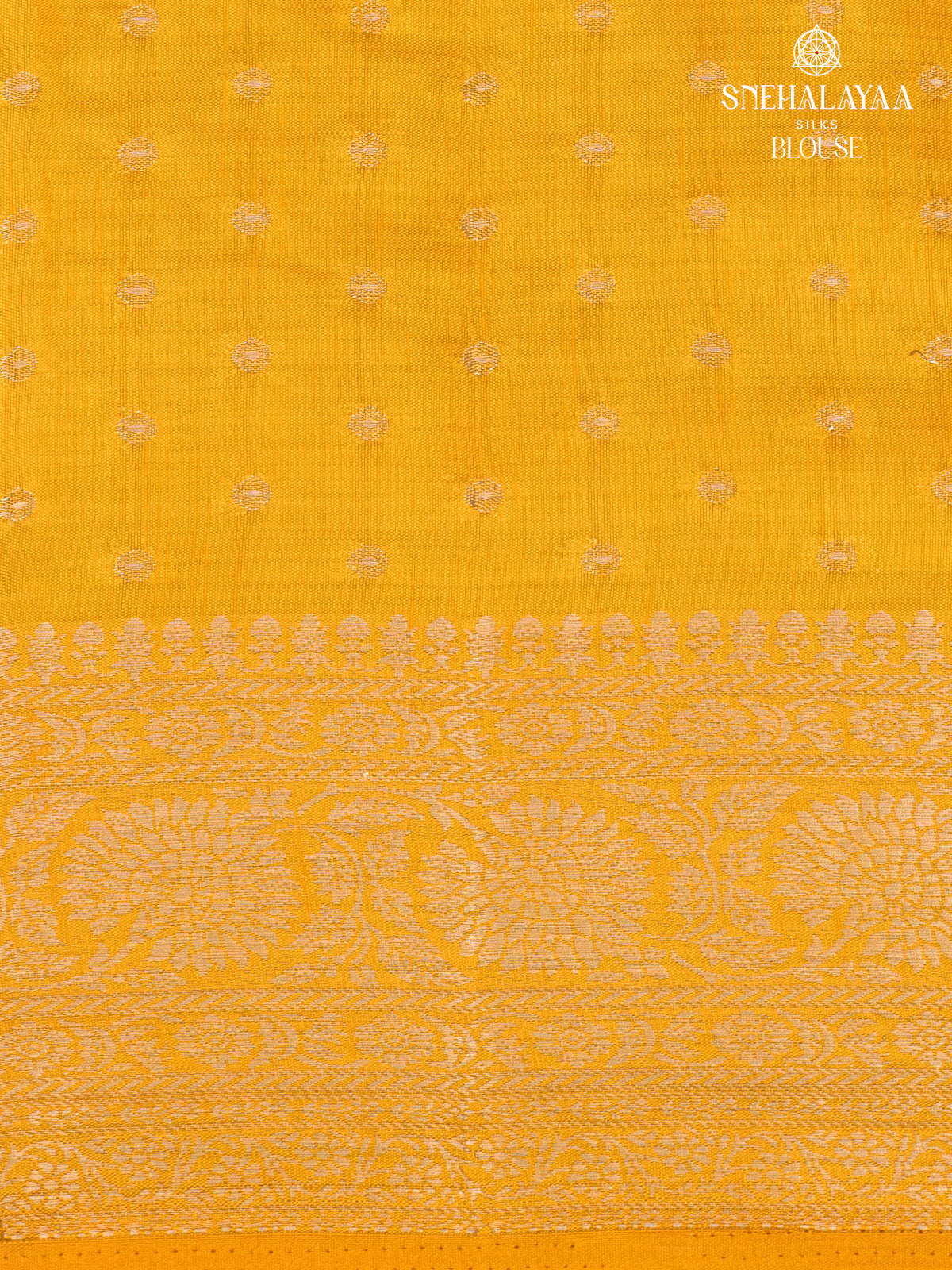 Yellow Raw Silk Saree