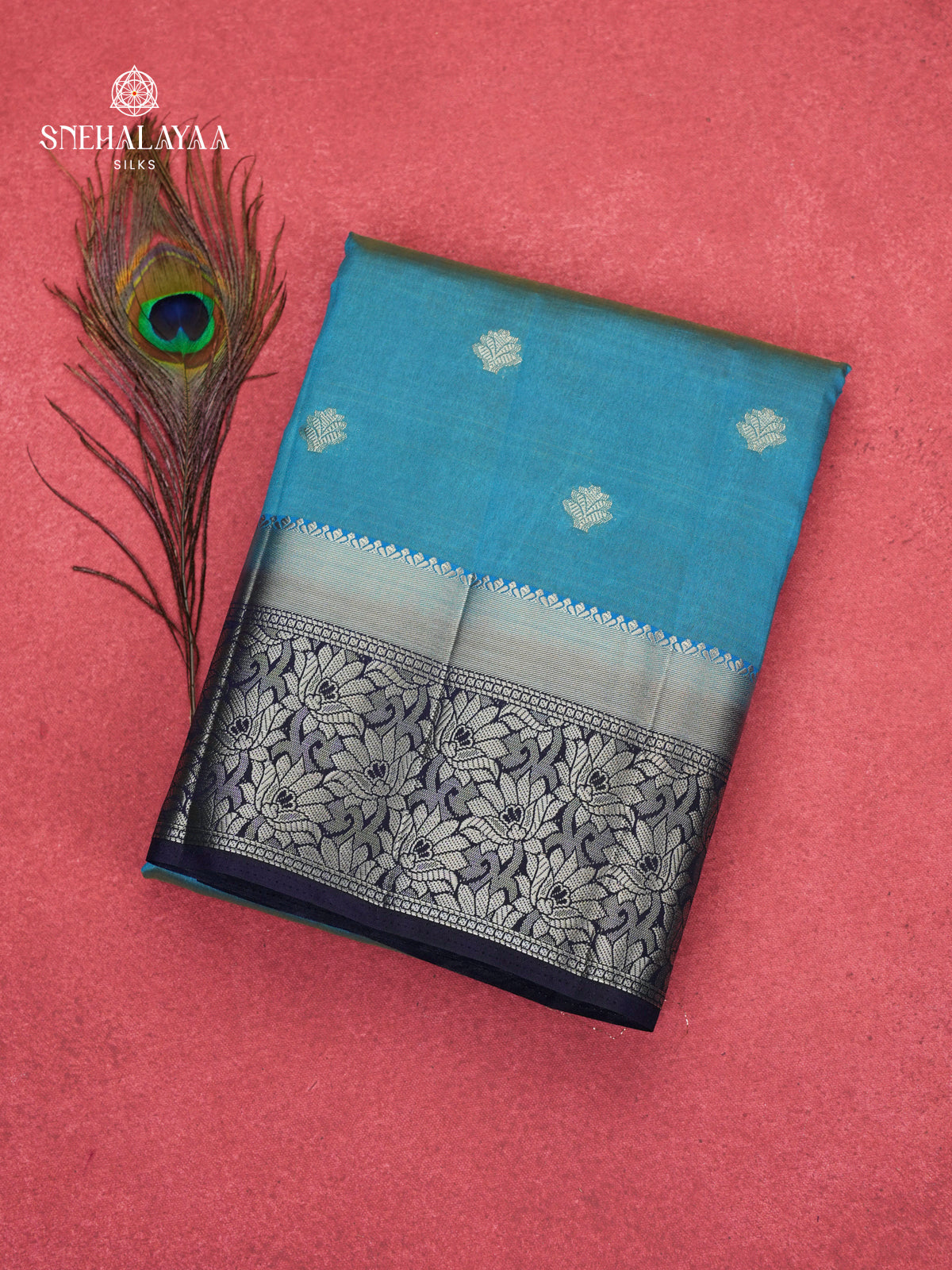 Blue Raw Silk Saree