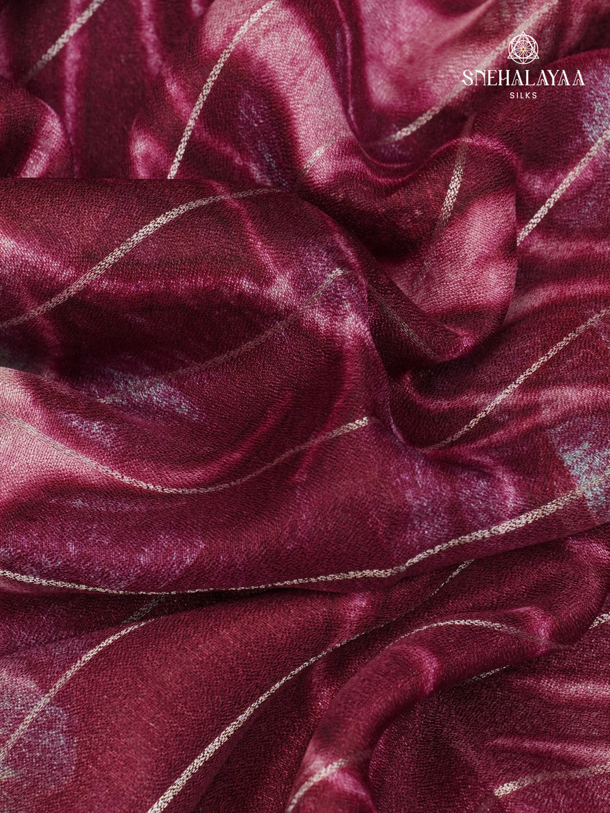 Wine Red Dola Silk Saree