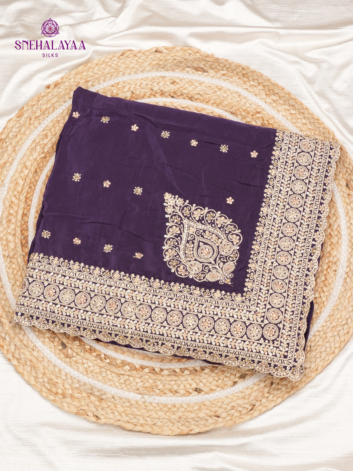 Rich Purple Designer Saree