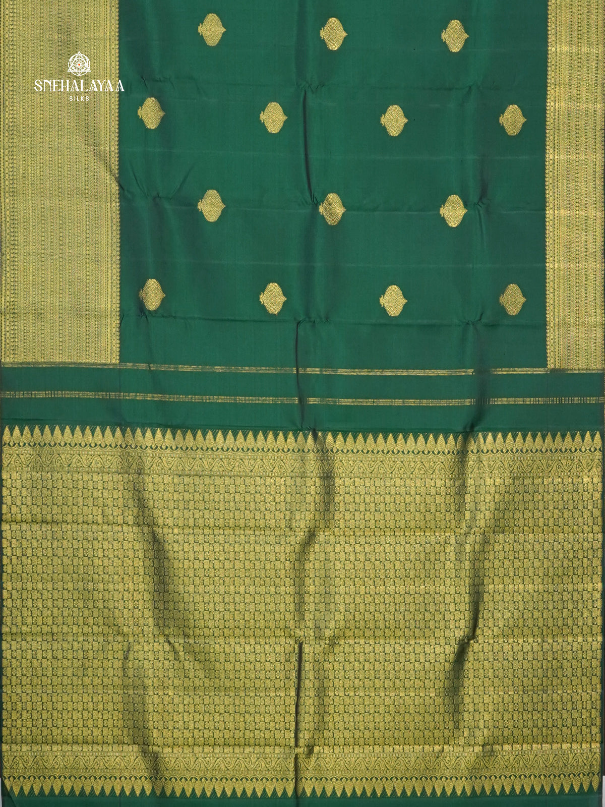 Emerald Green Kanjivaram Silk Saree