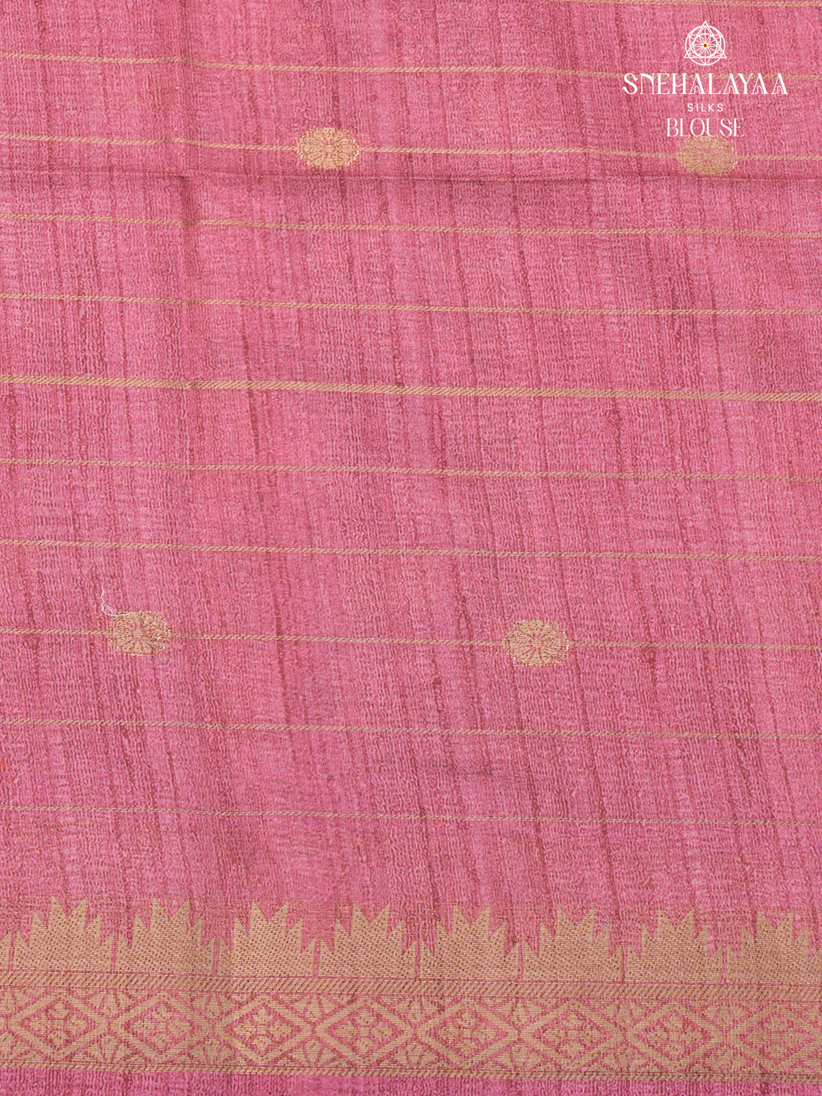 Orange Kalamkari Tussar Saree