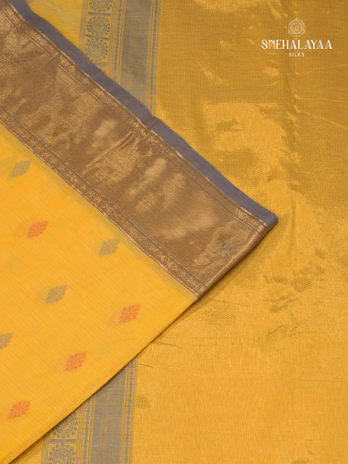 Ivory Yellow Kanchi Cotton Saree