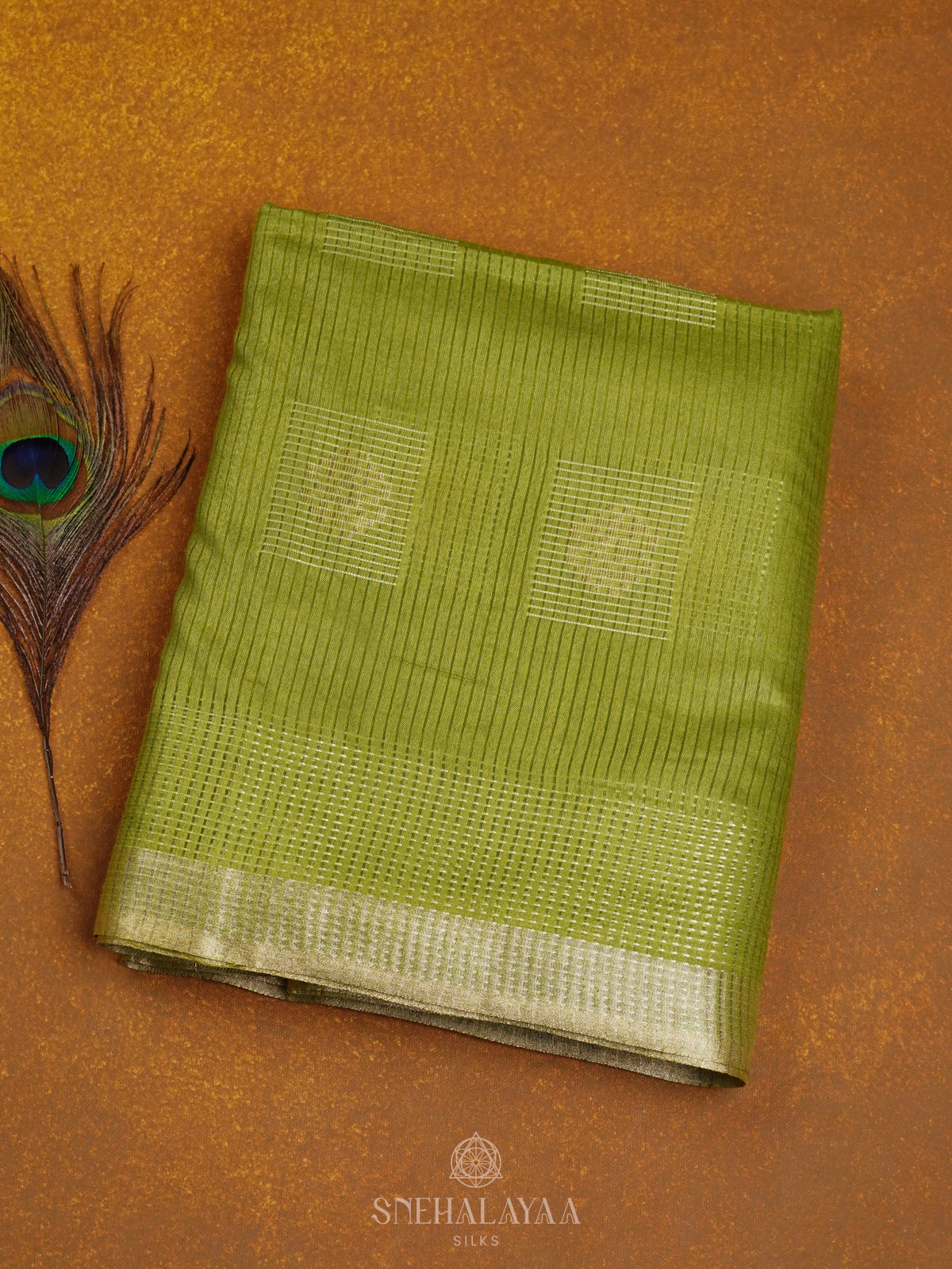 Green Bamboo Silk Saree