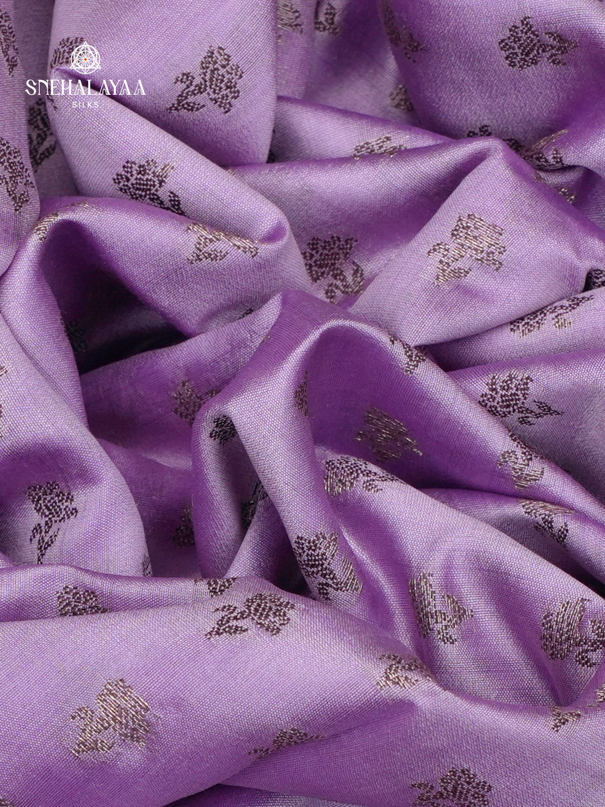 Lilac Banaras Chiniya Silk Saree