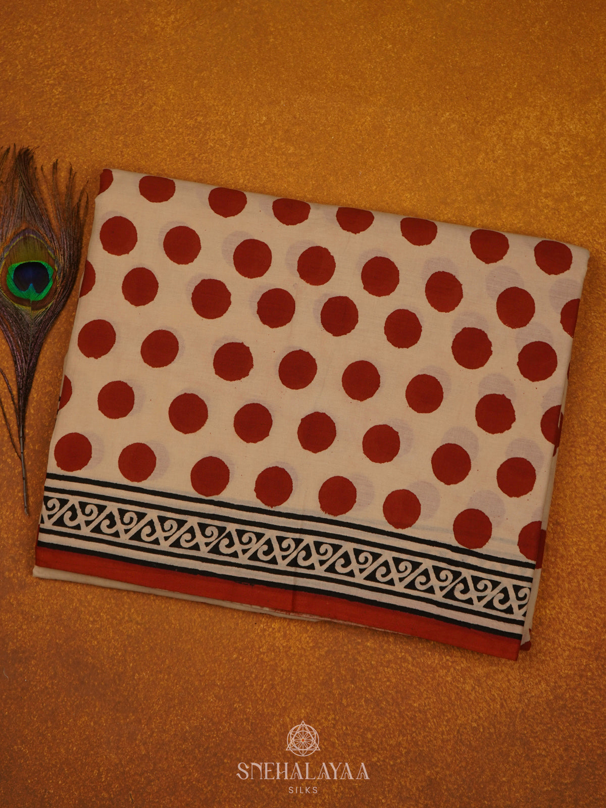 Off White Jaipur Cotton Saree