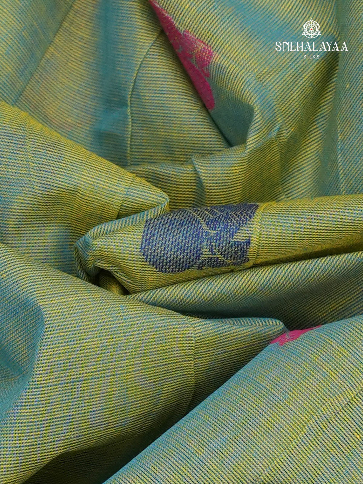 Teal Green Kanchi Cotton Saree