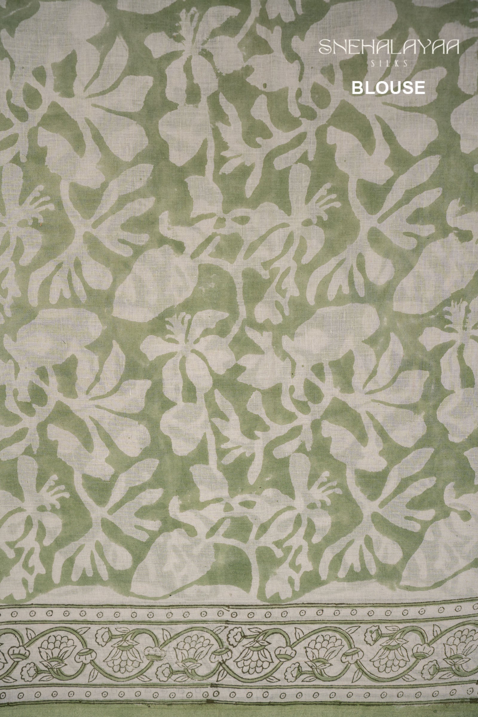 Olive Green Jaipur Cotton Saree