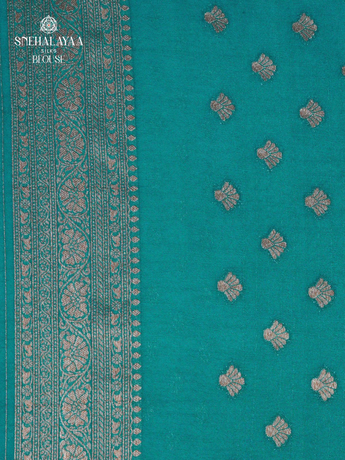 Sky Blue Banaras Crepe Silk Saree