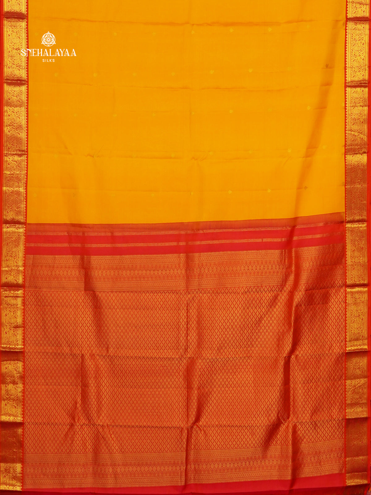 Mango Yellow Kanjivaram Silk Saree
