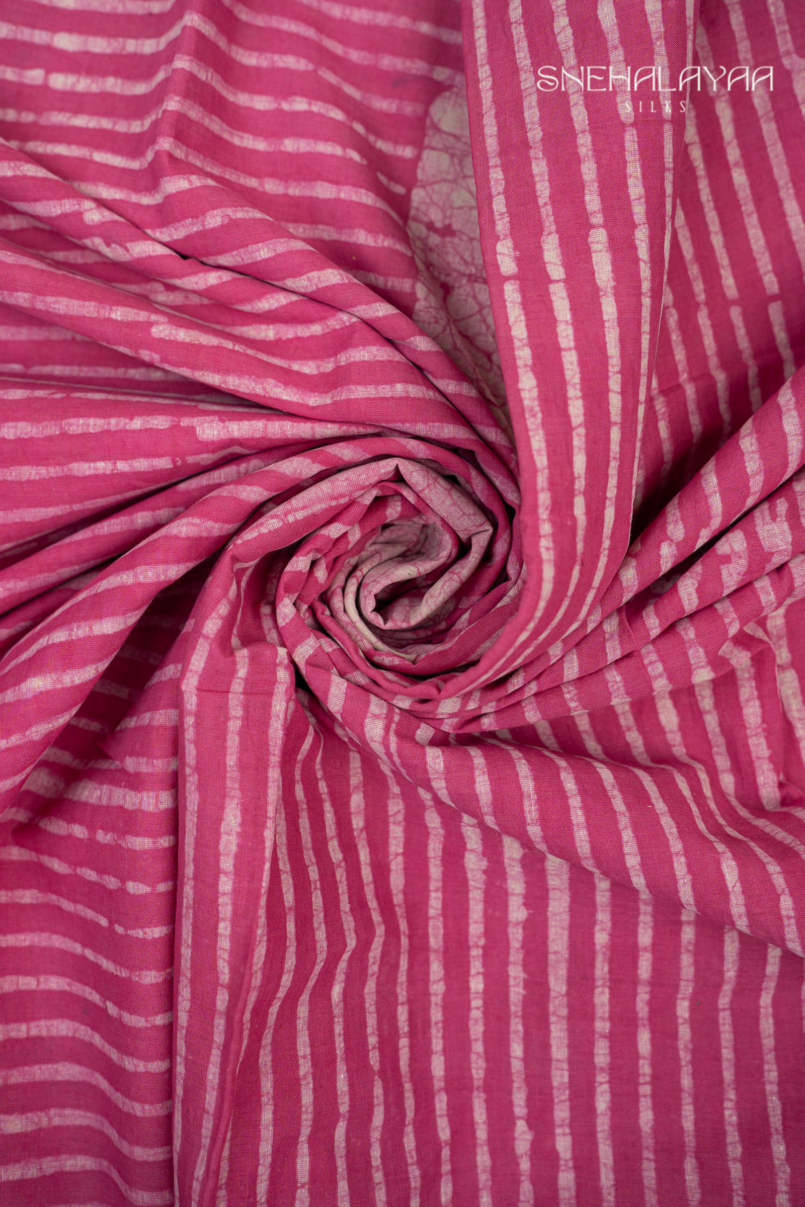 Fuchsia Pink Jaipur Cotton Saree