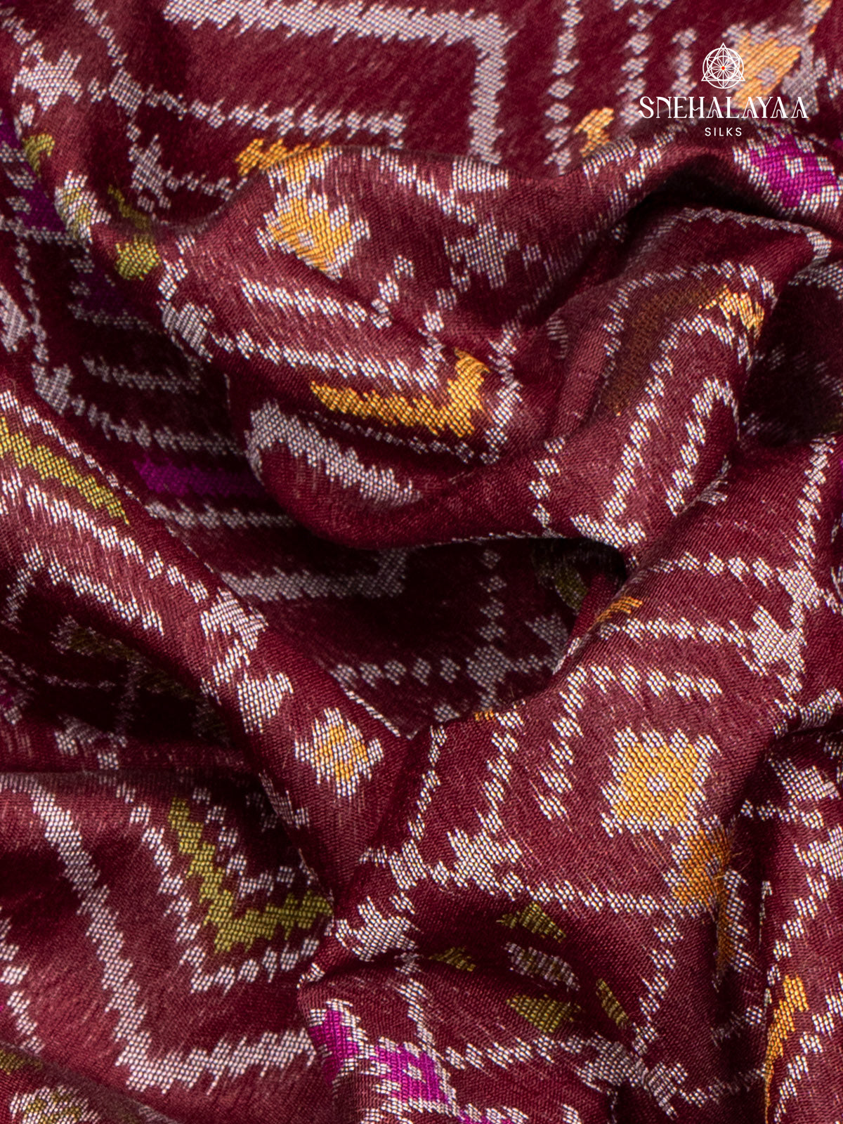 Purple Ikat silk Saree