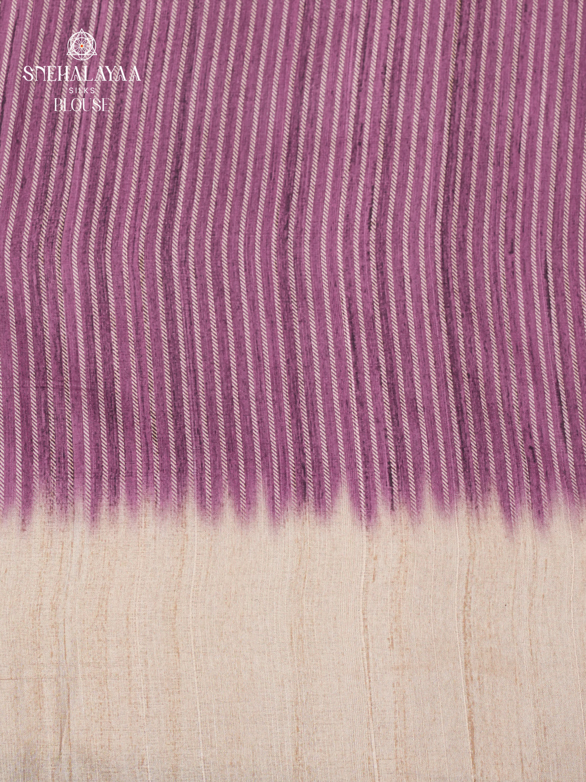 Purple Tussar Embroidery Saree