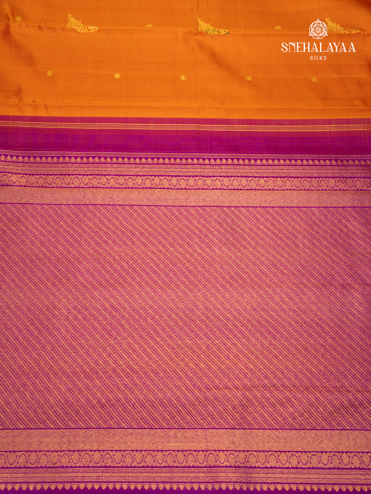 Orange Kanjivaram Silk Saree