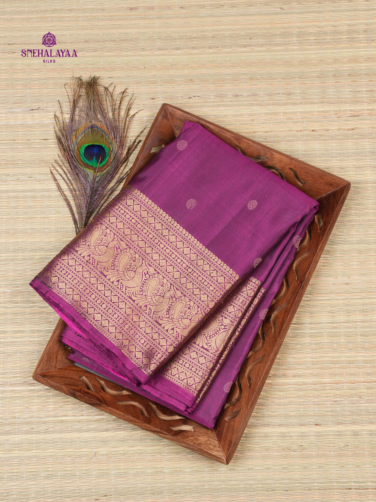 Purple Kanjivaram Silk Saree