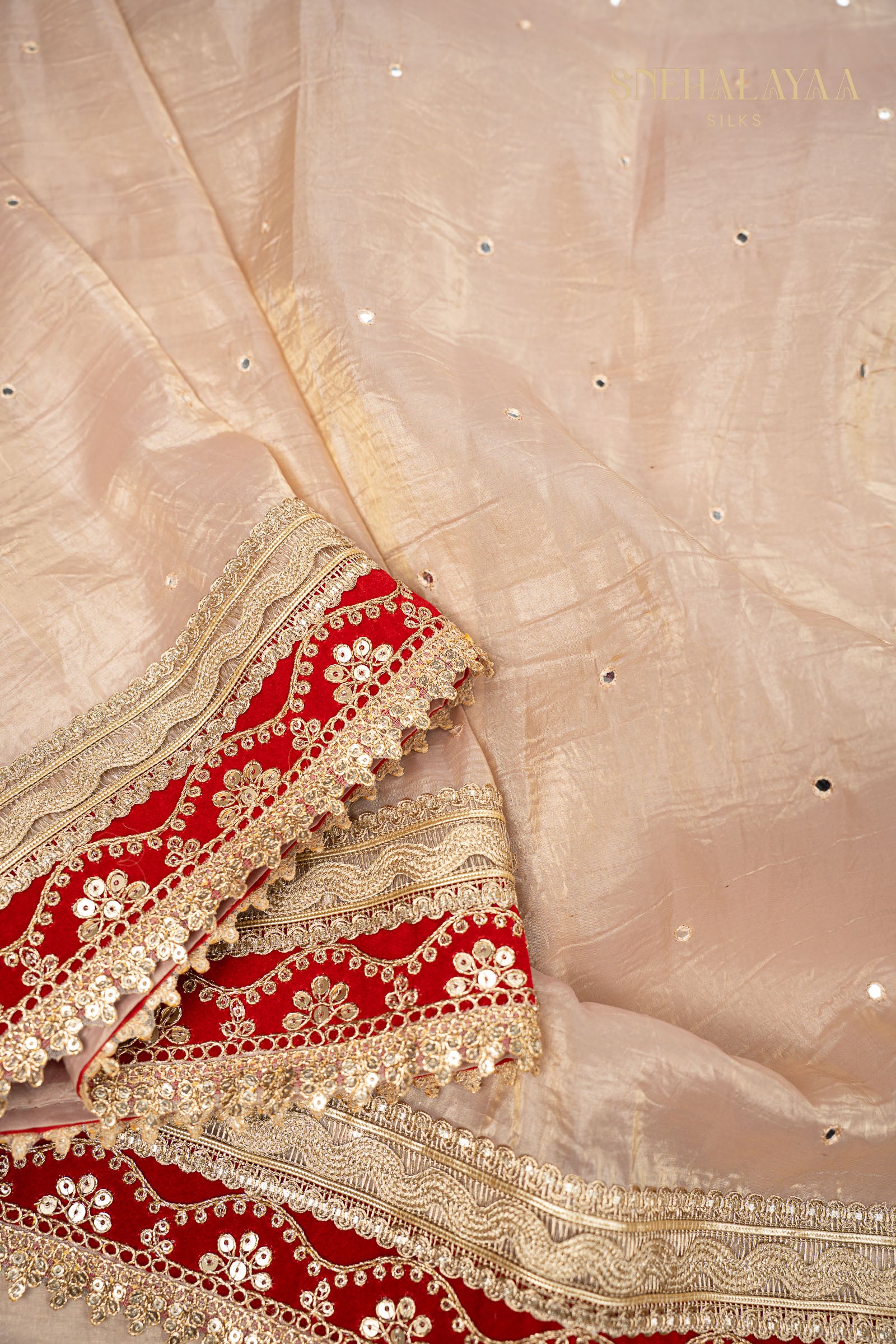 Cream Designer Saree