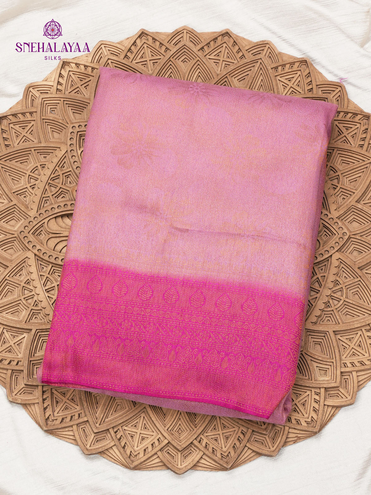 Pastel Pink Soft Silk Saree