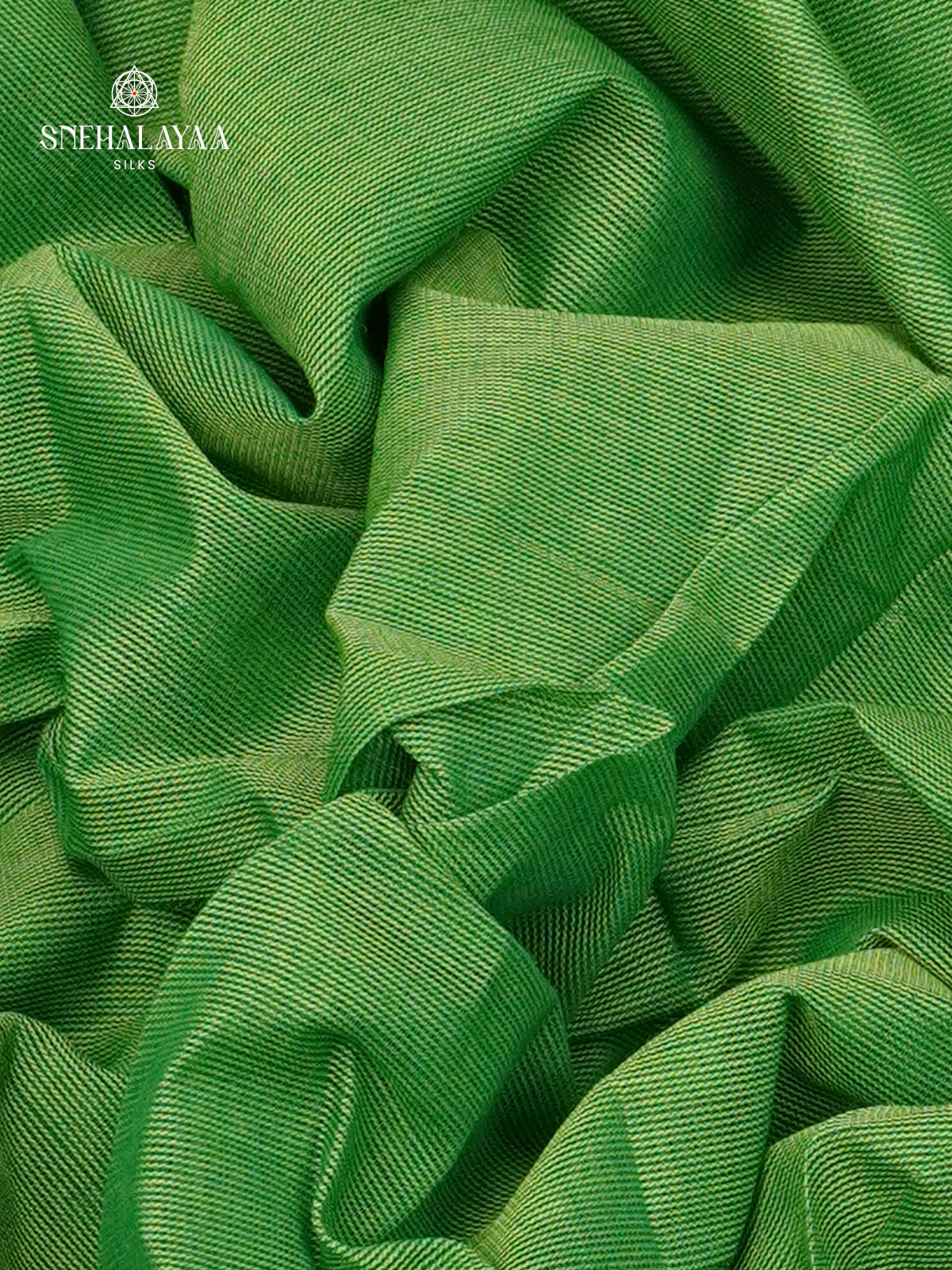Classic Green Kanchi Cotton Saree with Traditional Irandu Karai Borders