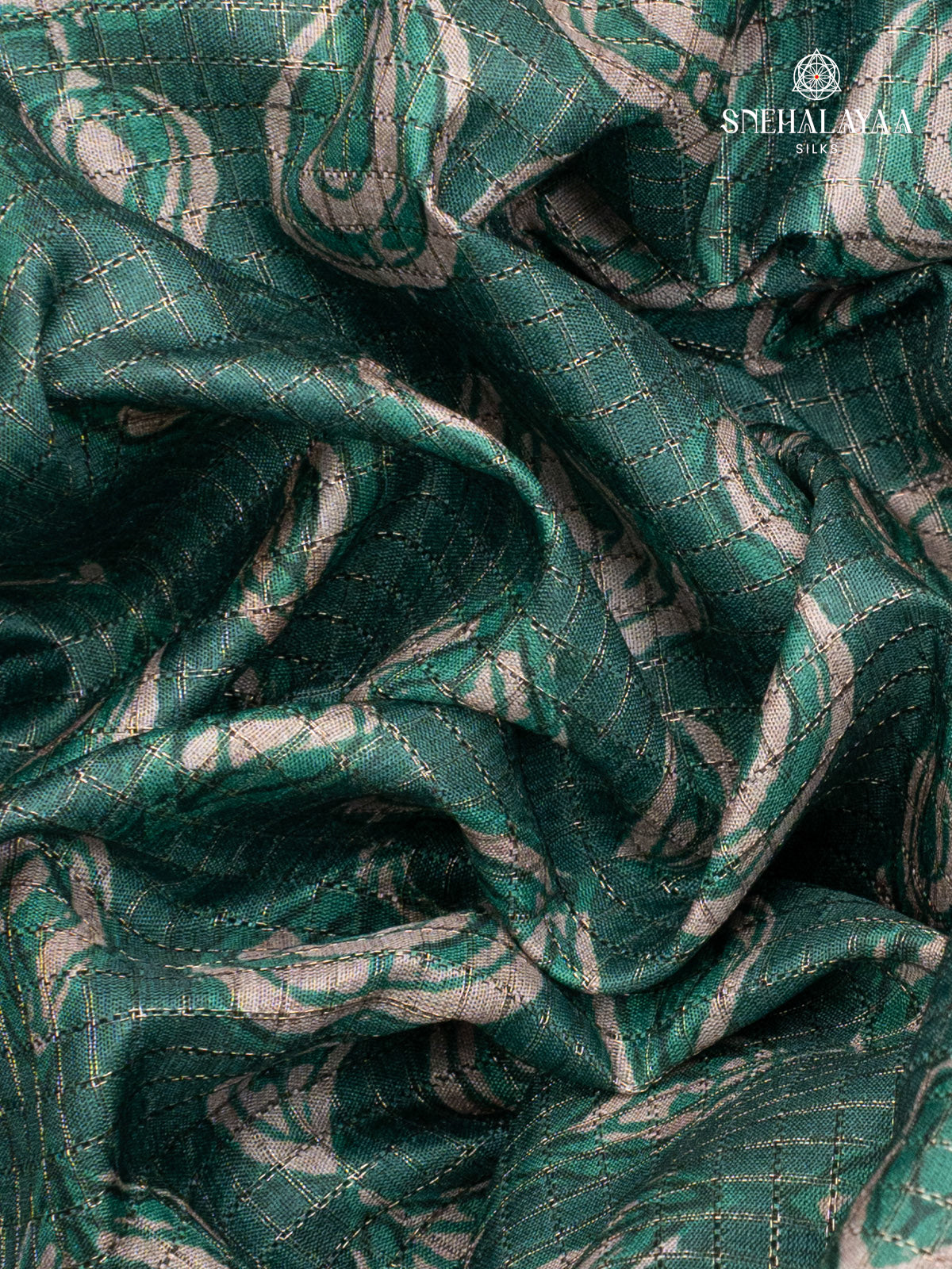 Forest Green Tussar Saree