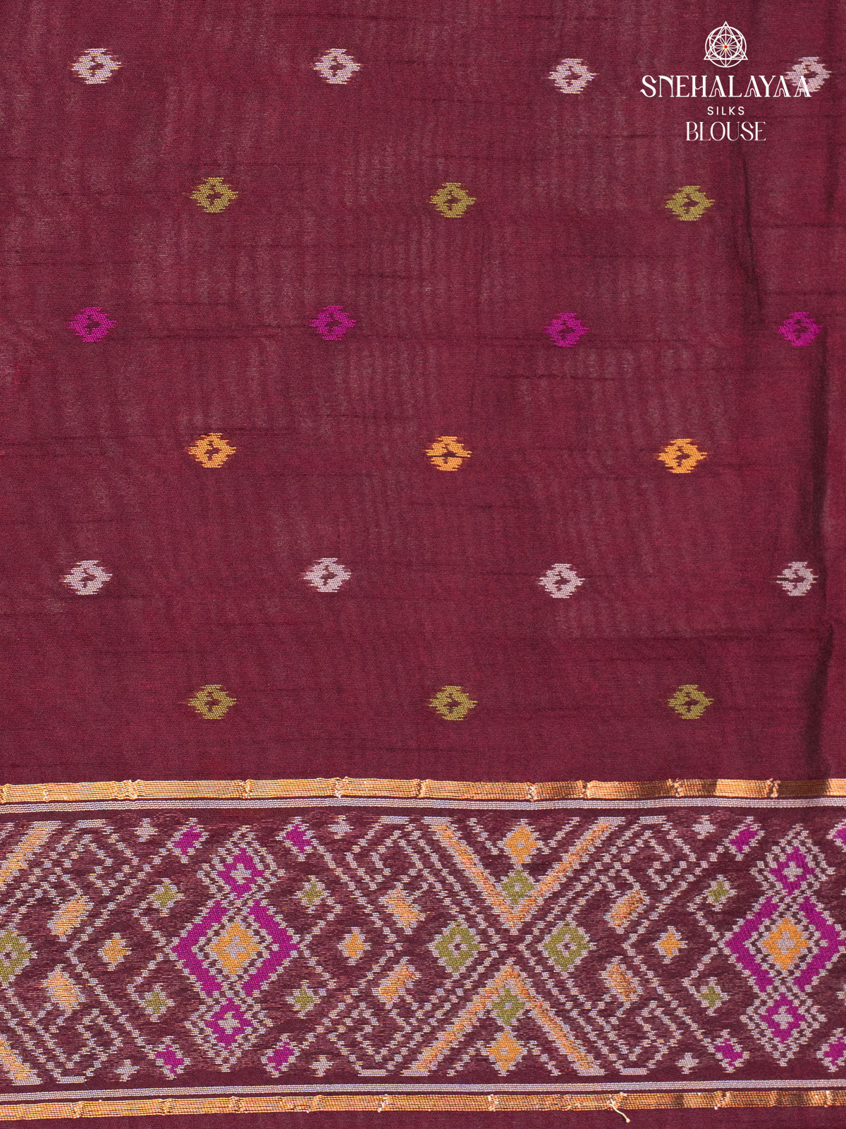 Teal Green Ikat Silk Saree