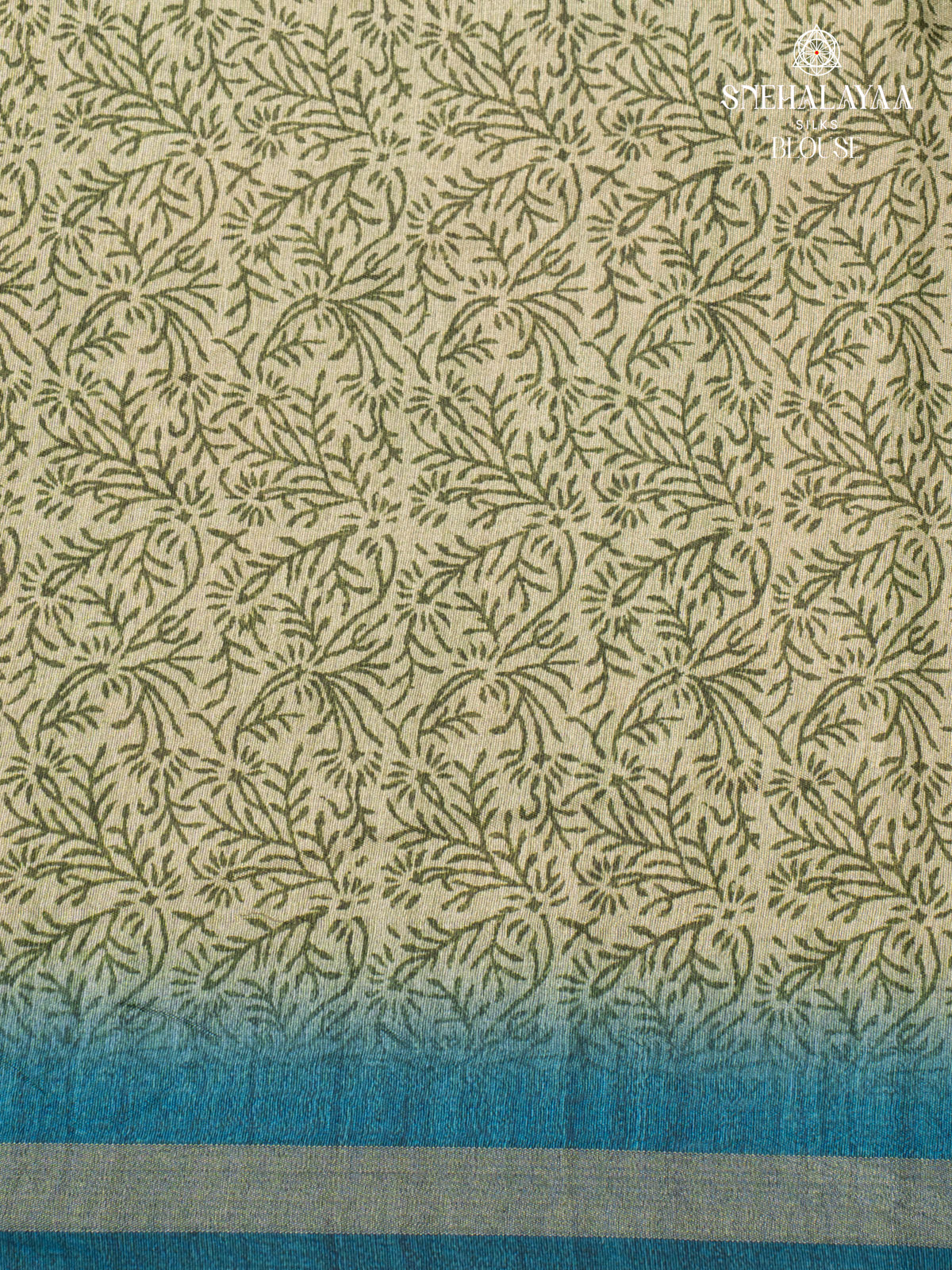 Olive Green Tussar Saree