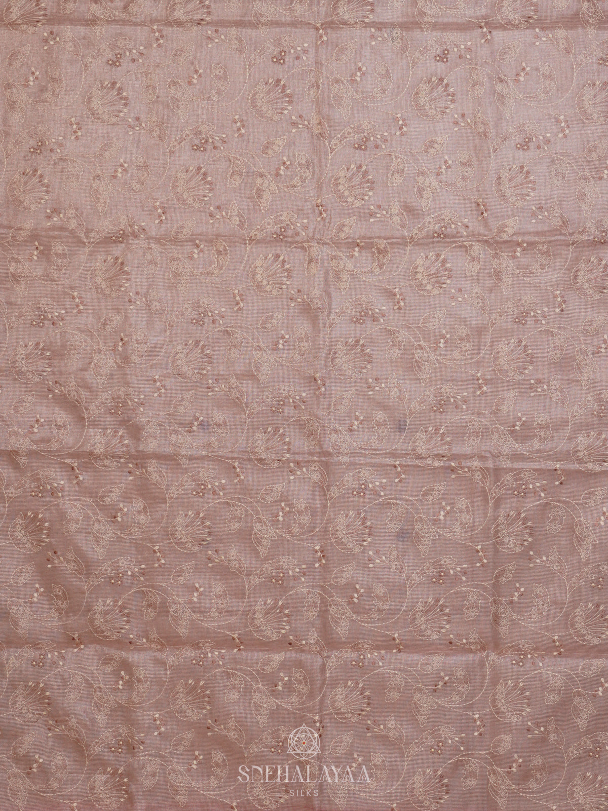 Lavender Kota Tissue Embroidery Saree