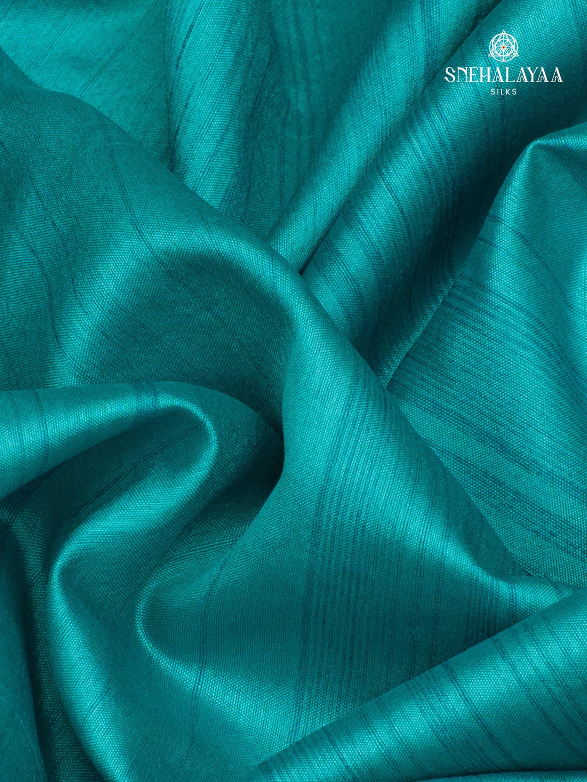 Teal Green Raw Silk Embroidery Saree