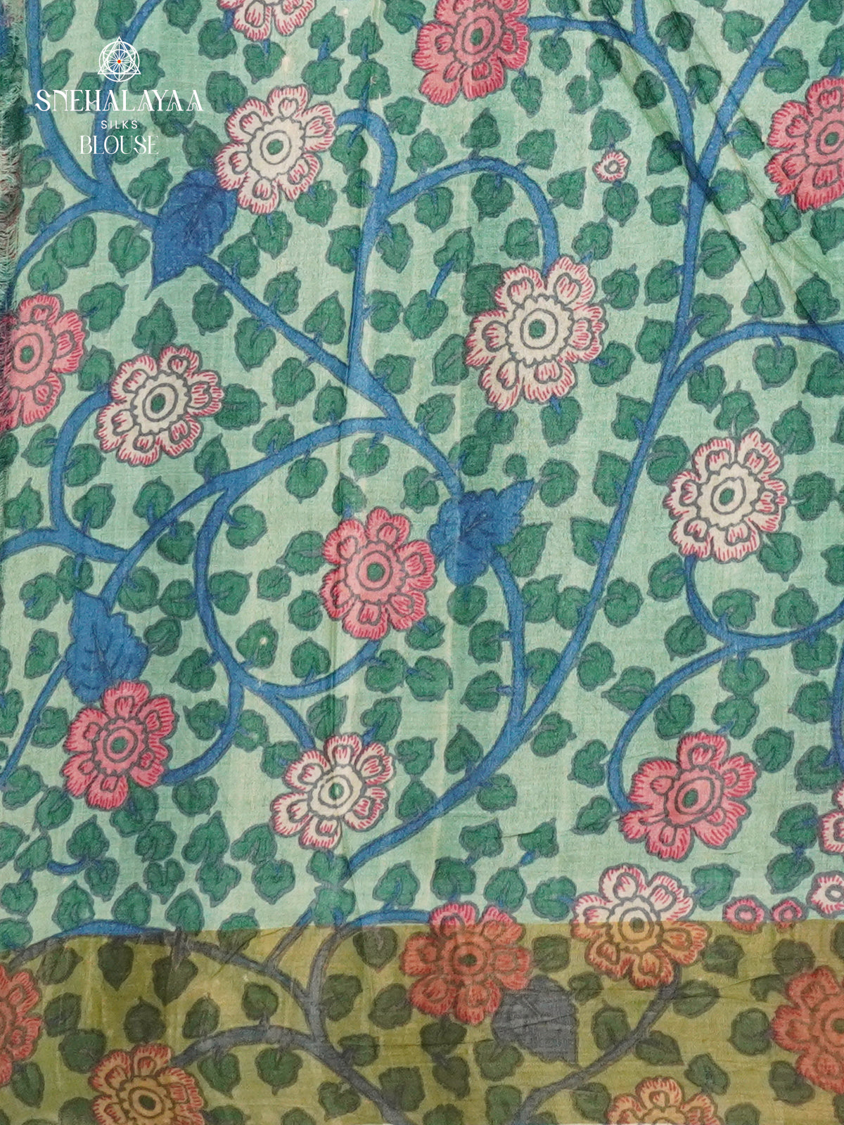 Blue Tussar Saree