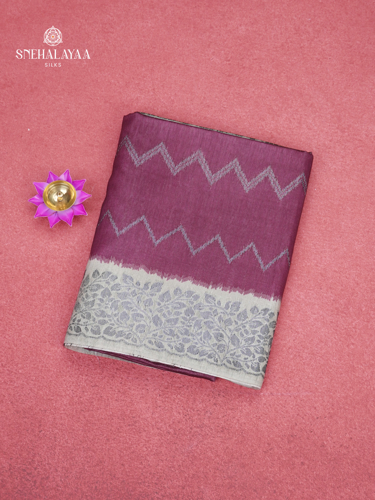 Aubergine Jute Saree