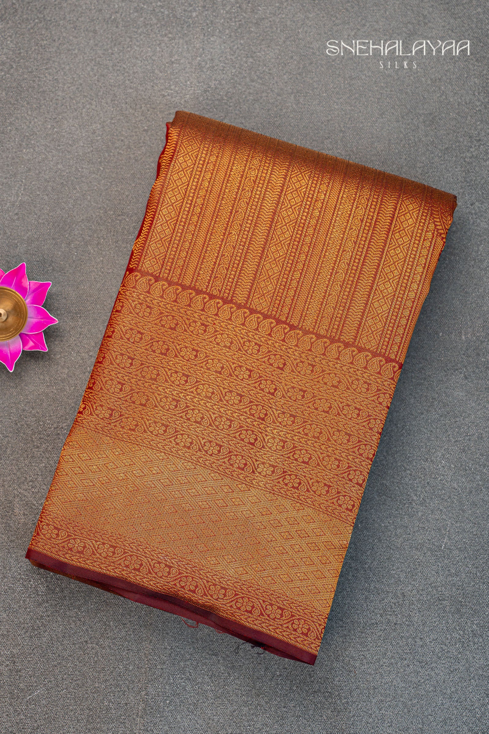 Maroon Kancheevaram Silk Saree