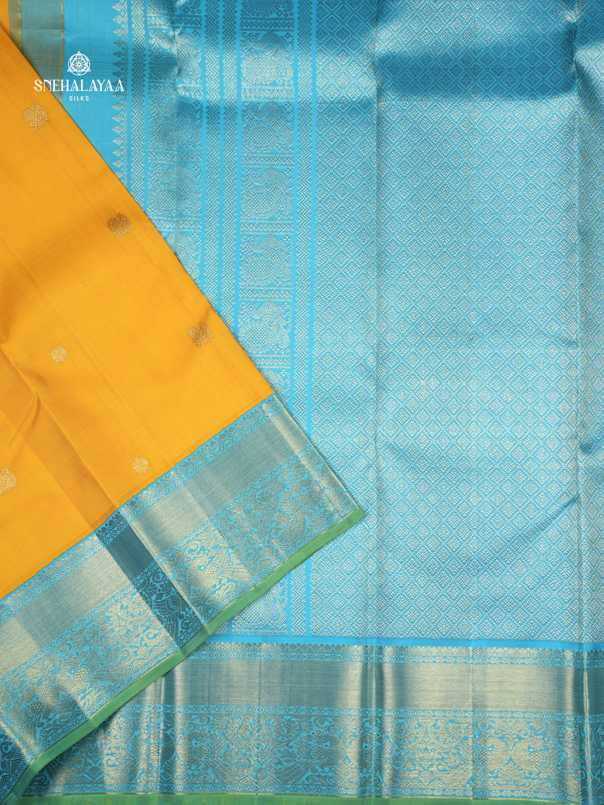 Yellow Kanjivaram Silk Saree
