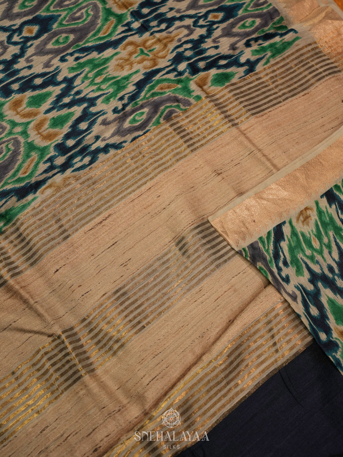 Multicolour Chanderi Saree