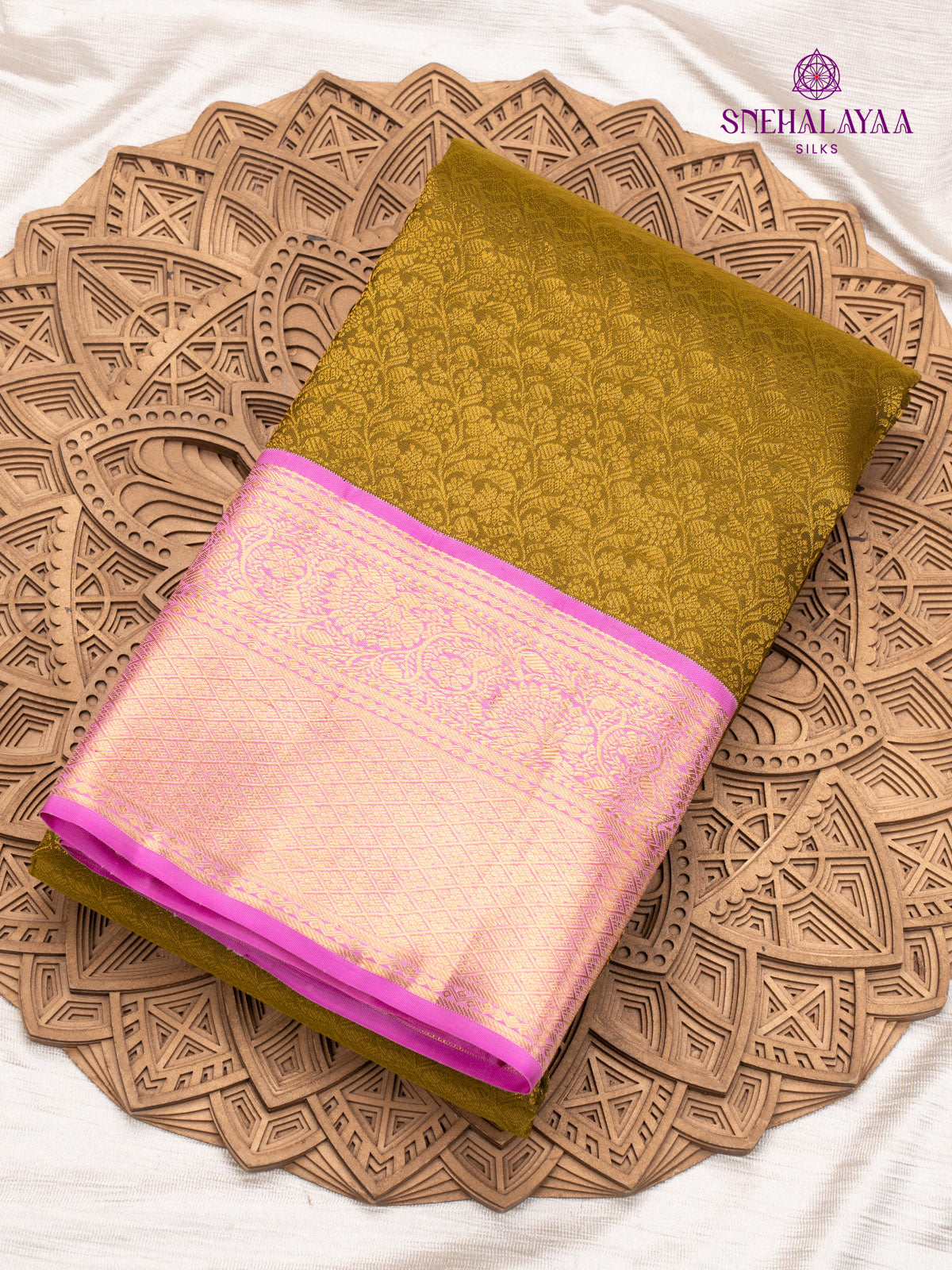 Mustard Yellow Kanjivaram Silk Saree