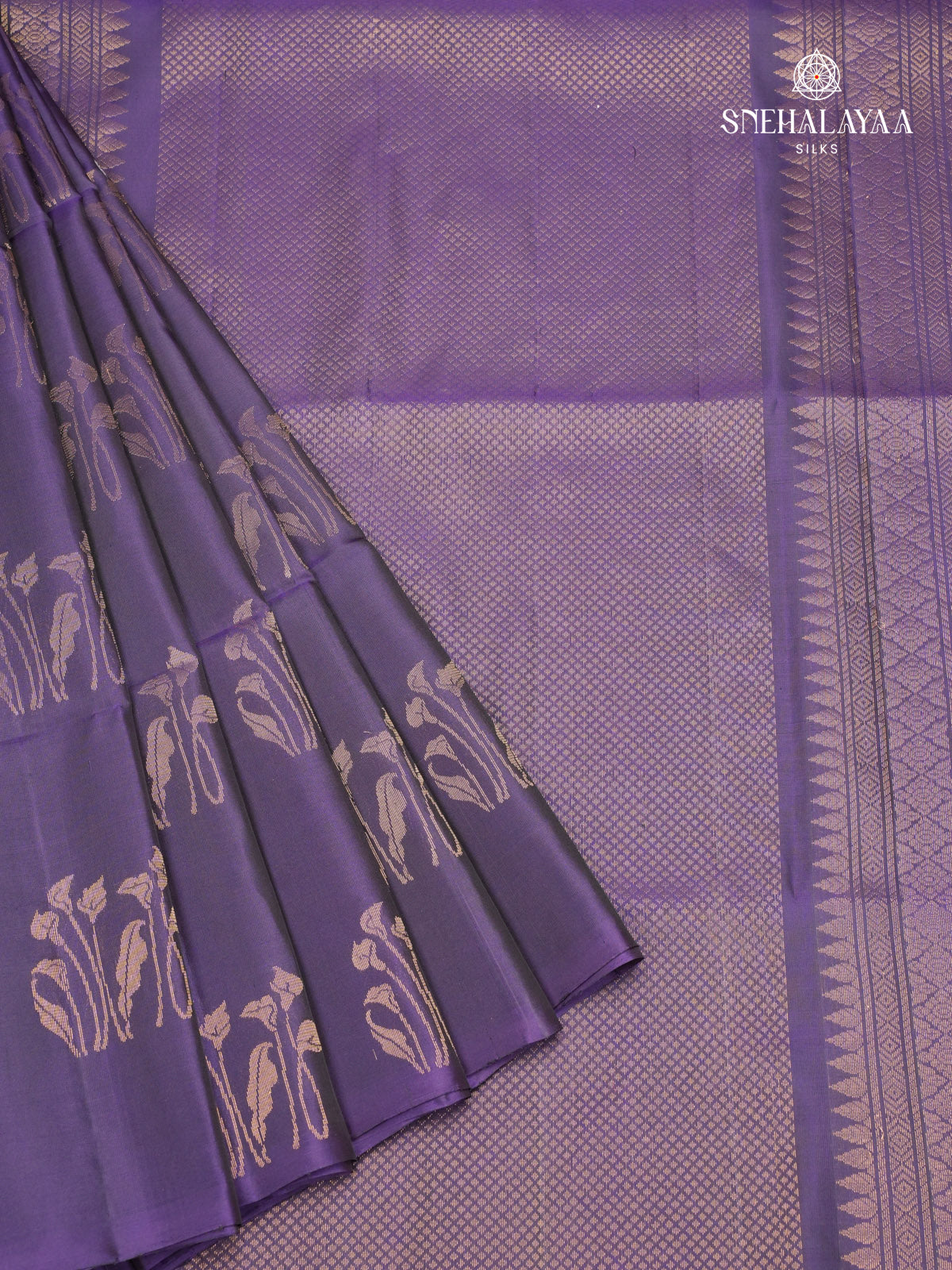 Purple Kanjivaram Soft Silk Saree