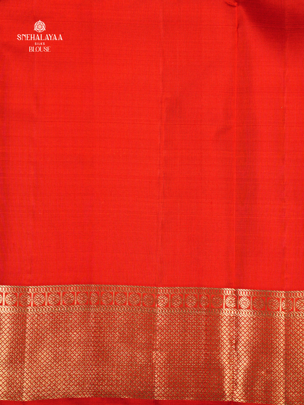 Rust Orange Kanjivaram Silk Saree