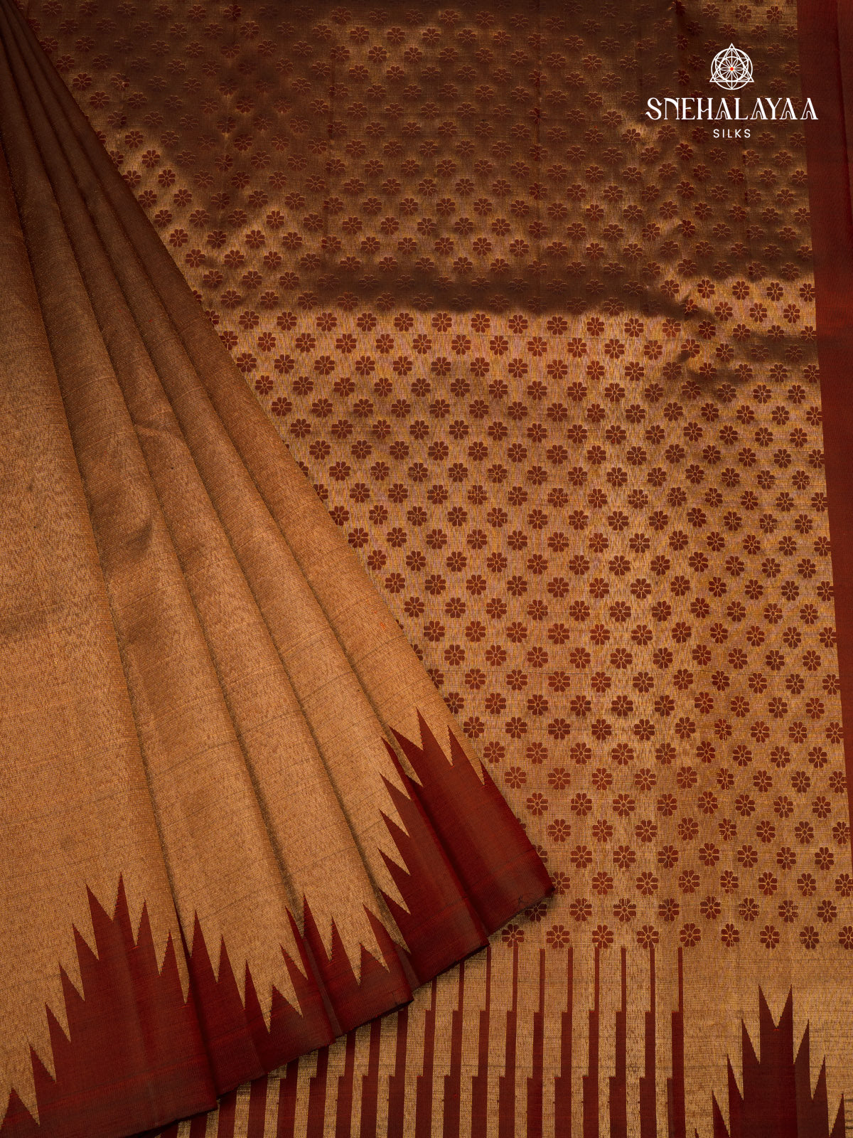 Brown Kanjivaram Silk Saree