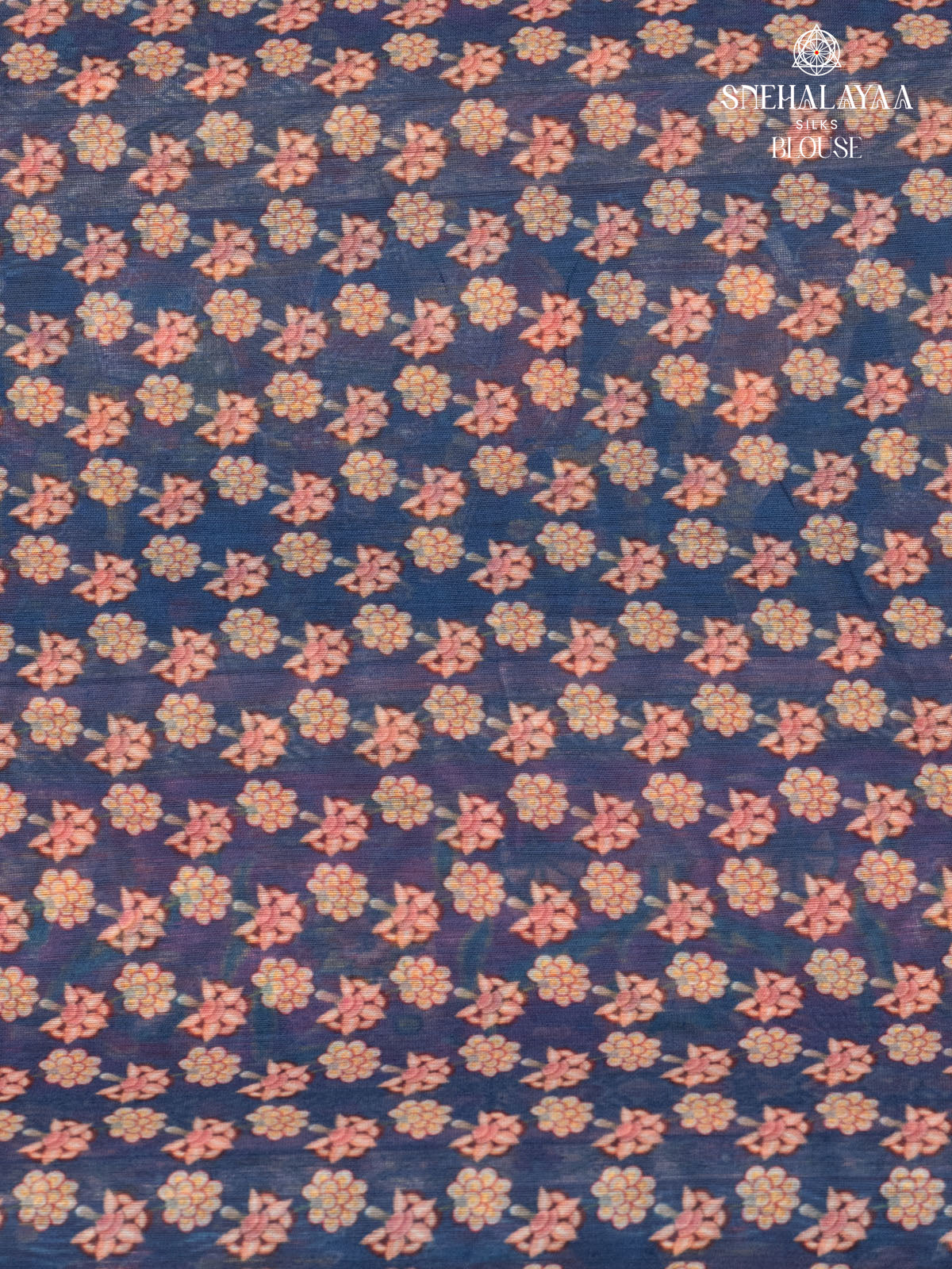 Cream With Navy Blue Border Linen Saree