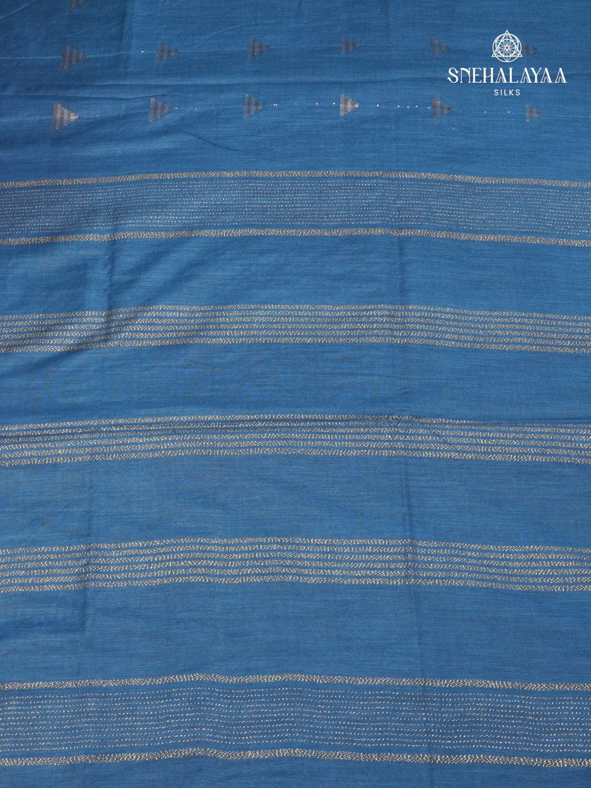 Blue Bamboo Silk Saree