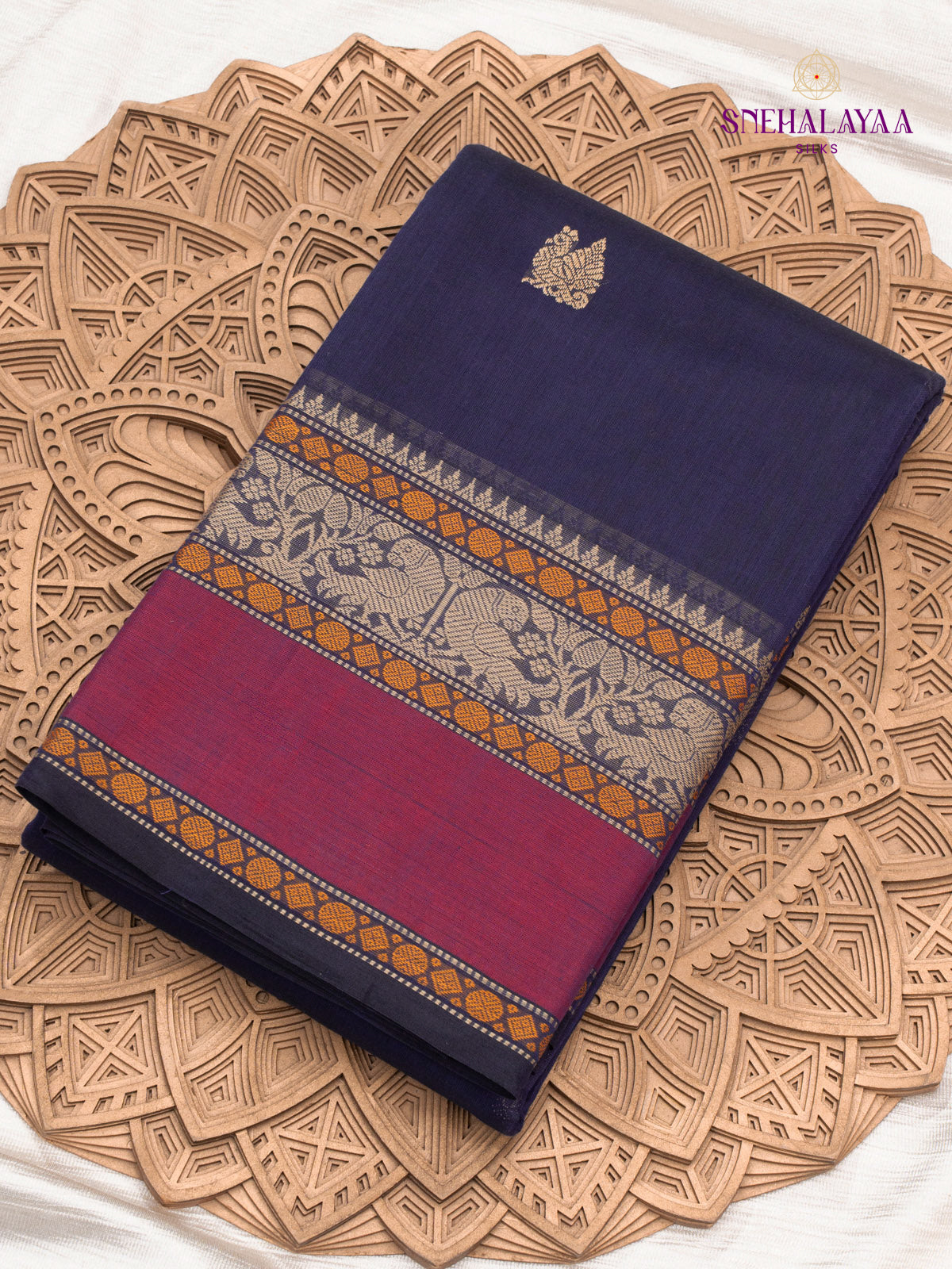 Violet Kanchi Cotton Saree