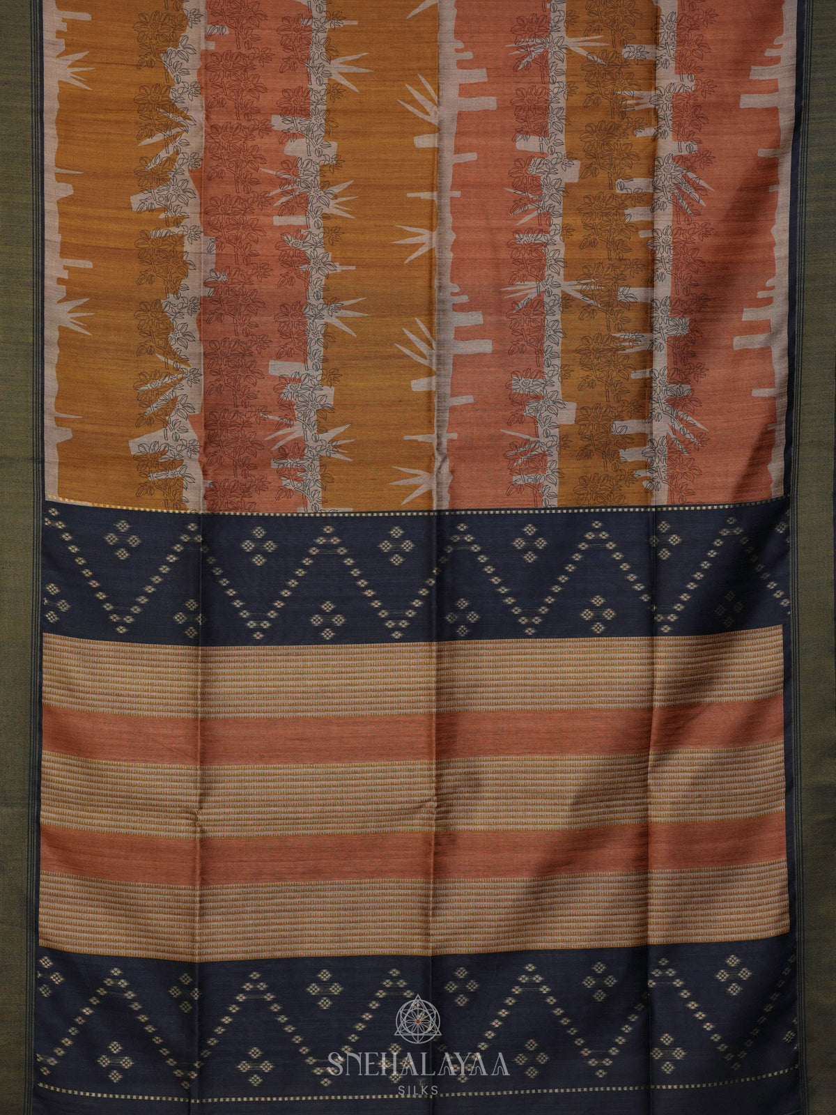 Mustard Yellow Jute Saree