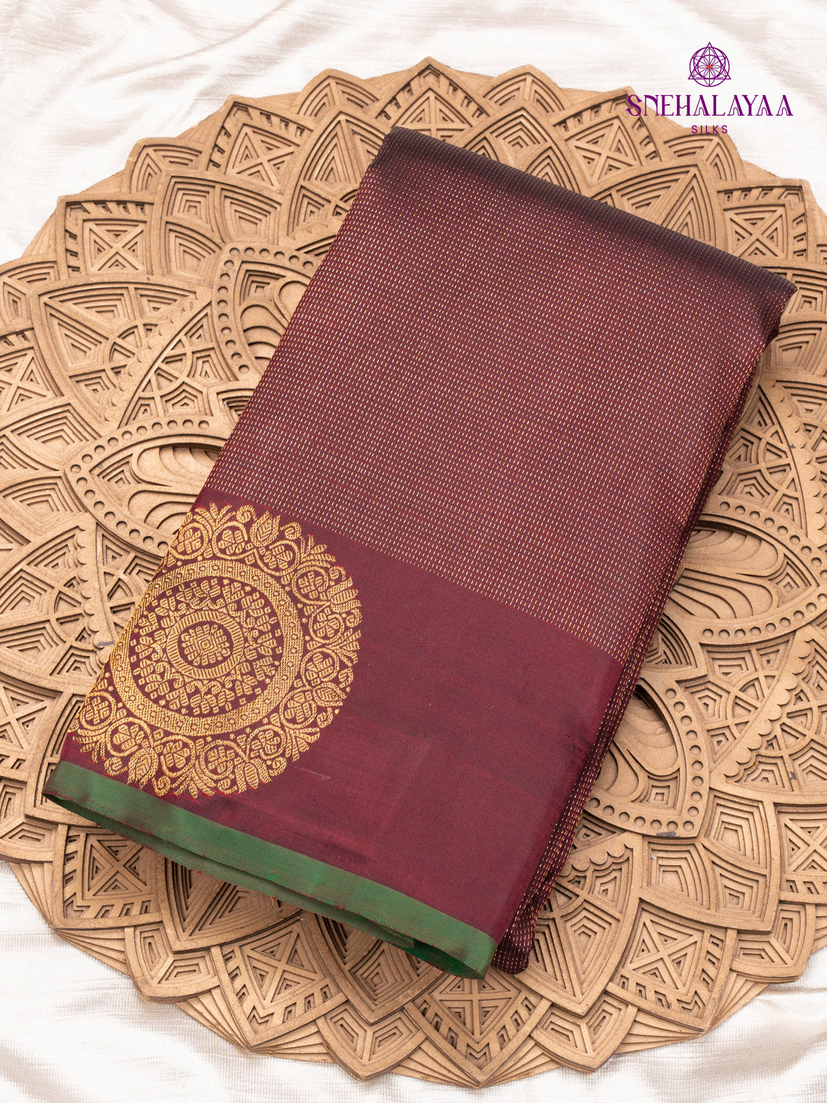 Brown Kanjivaram Silk Saree