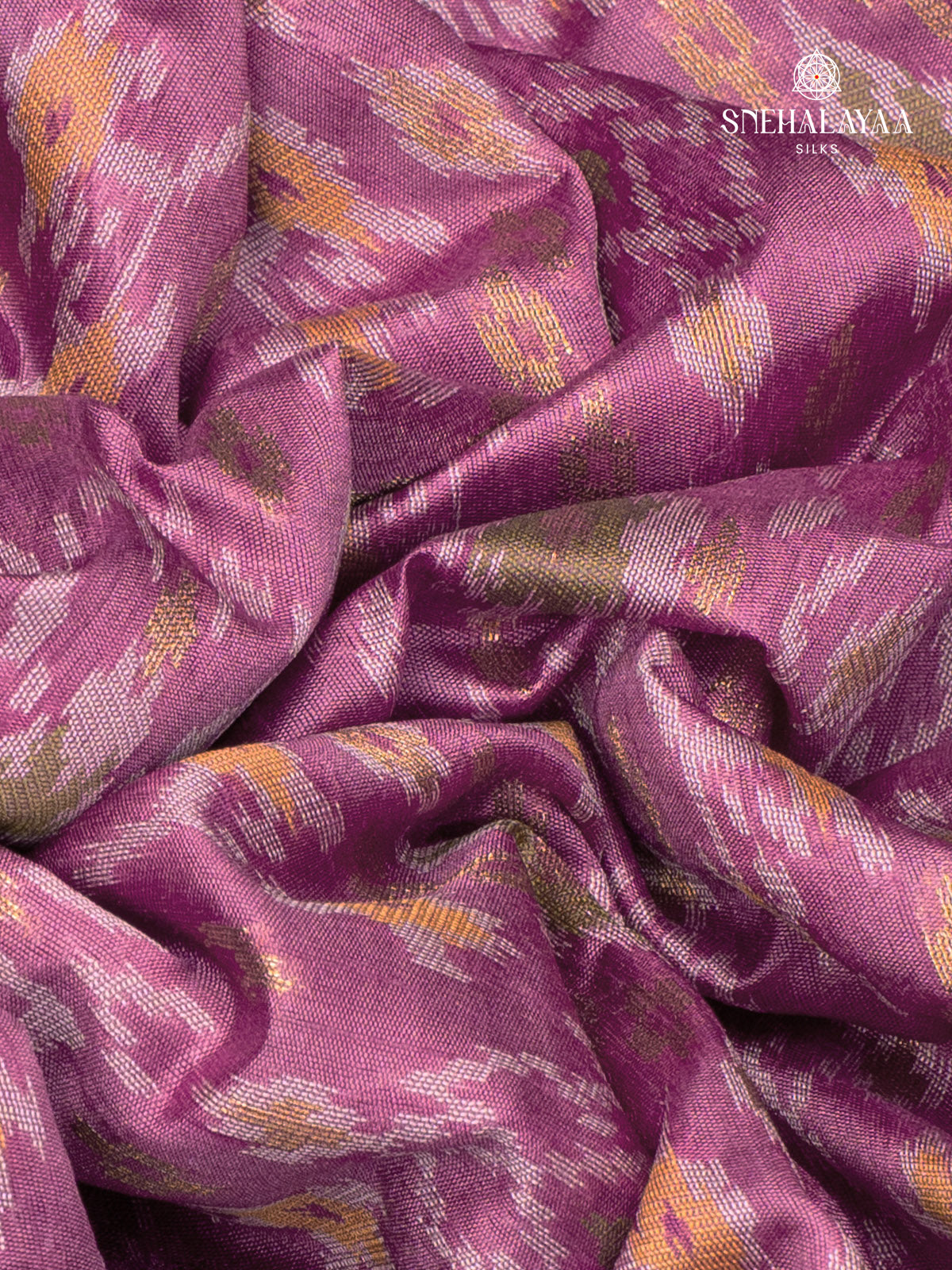 Lavender Ikat Silk Saree