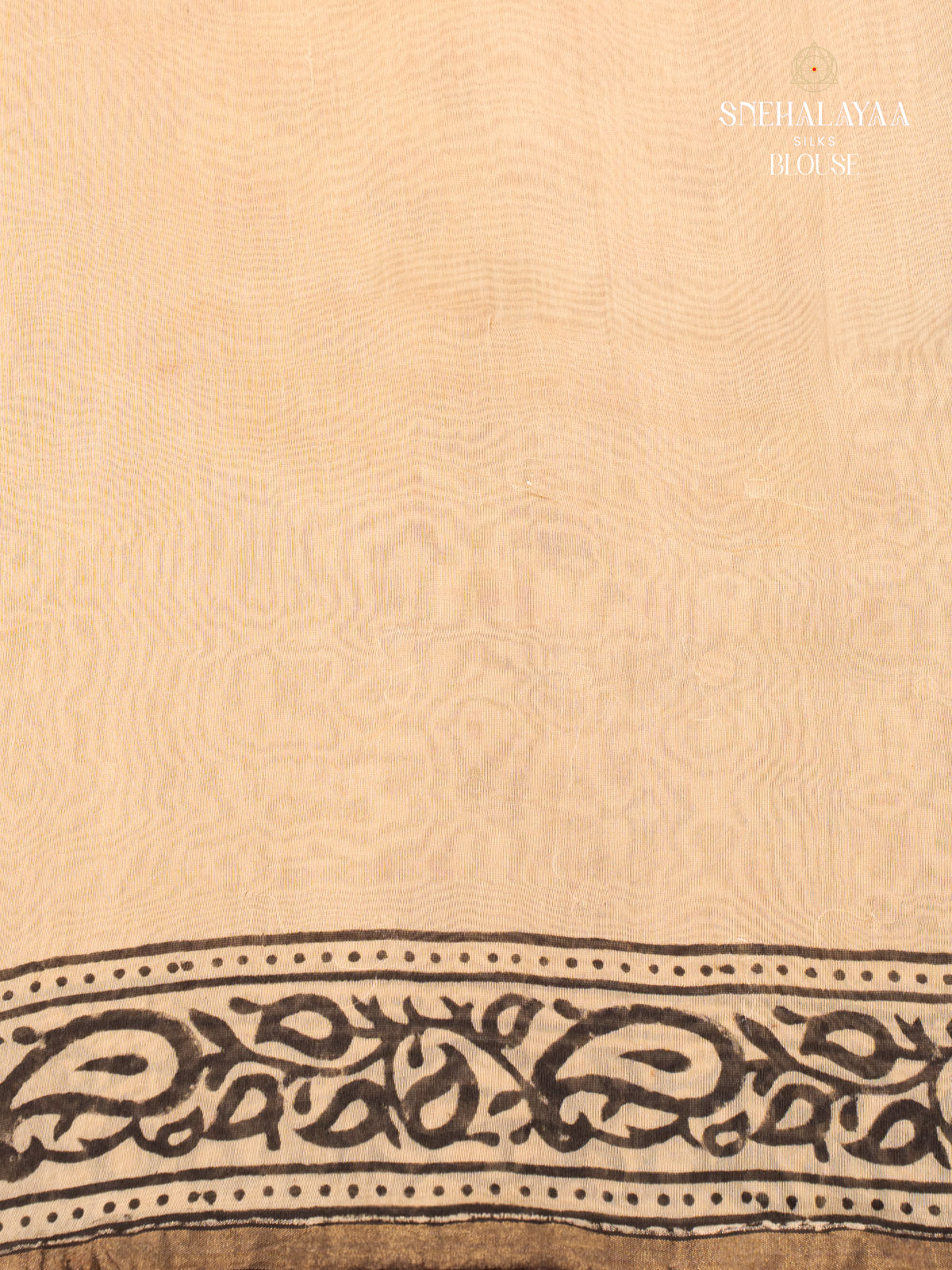Beige Chanderi Saree